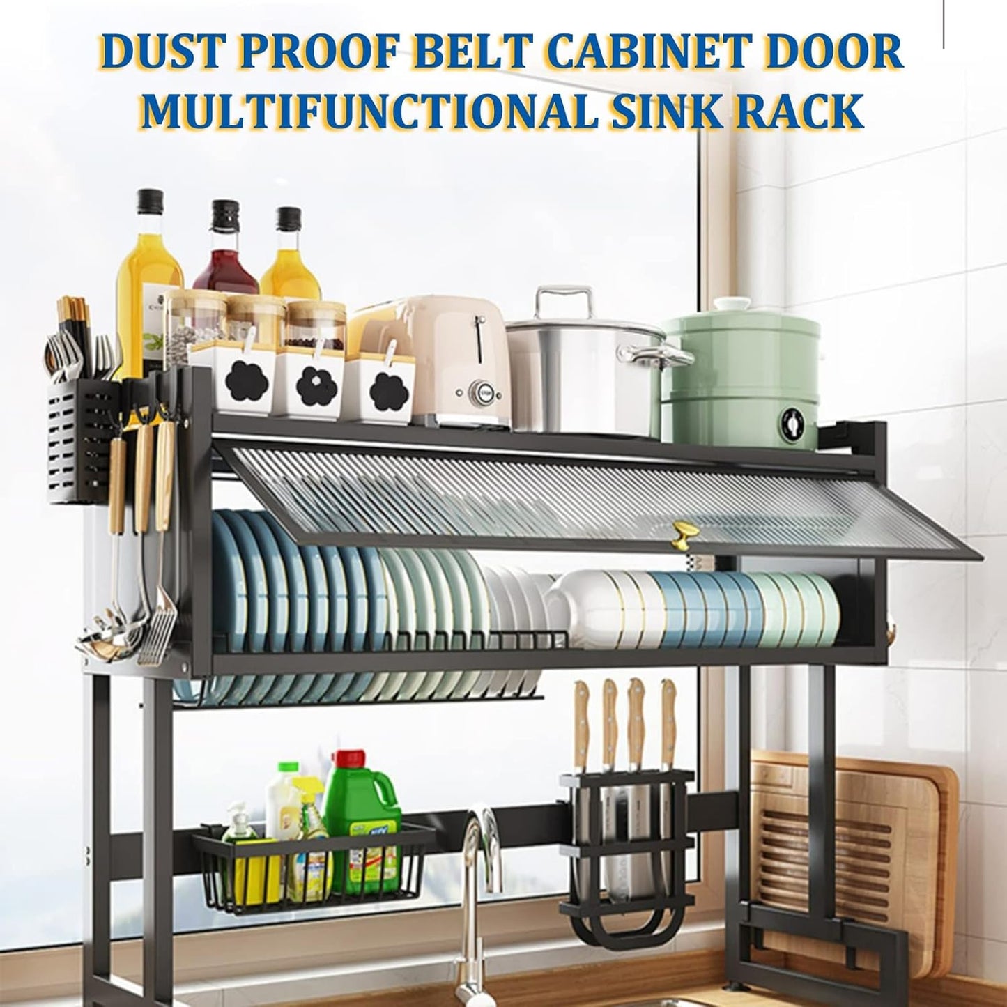 Escurridor de platos con tapa